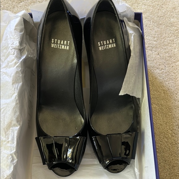 Stuart Weitzman Black Patent Leather Heels - Picture 1 of 8